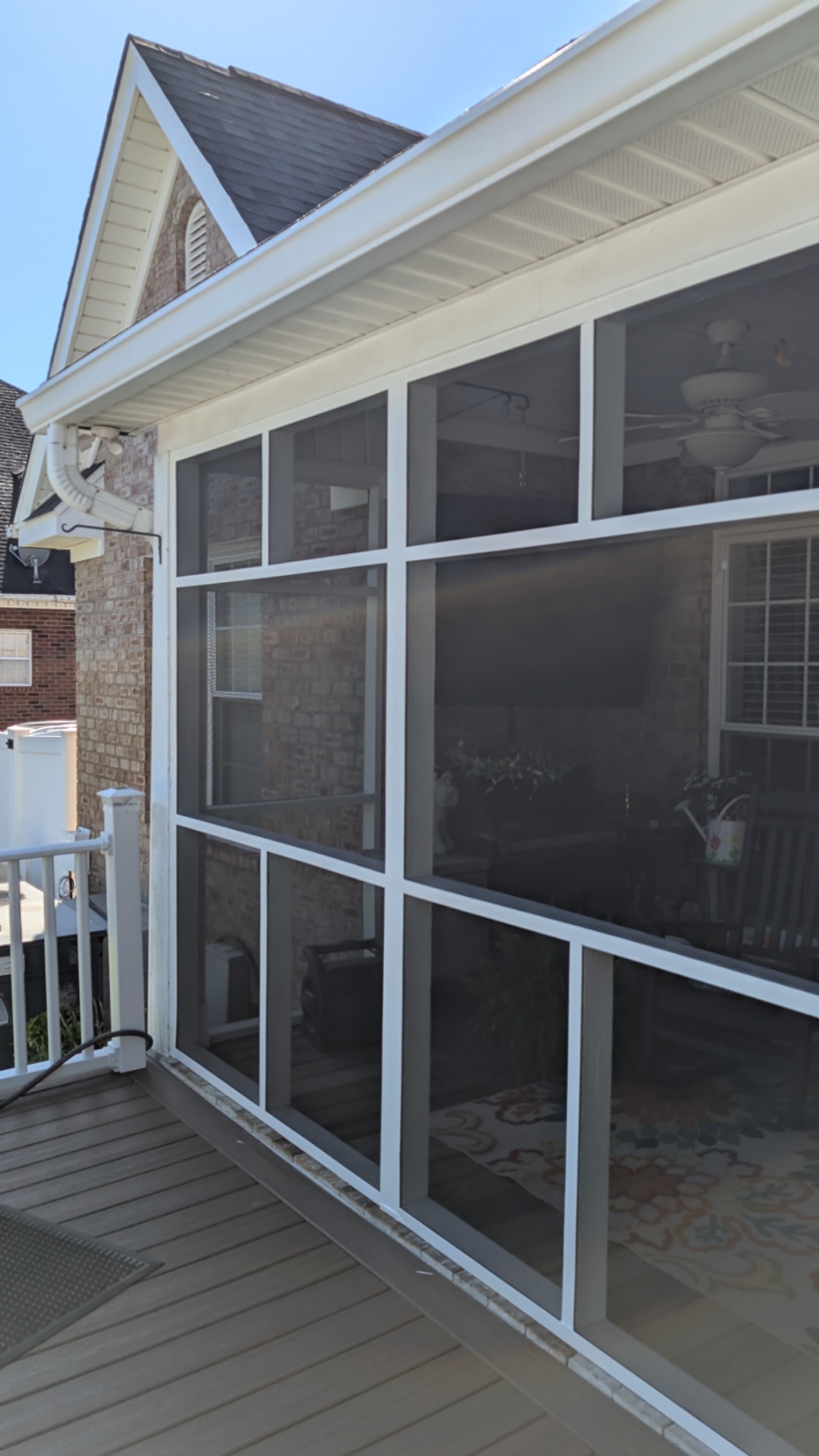 Screened Porch: Deck-level screened enclosure in LANCASTER, SC