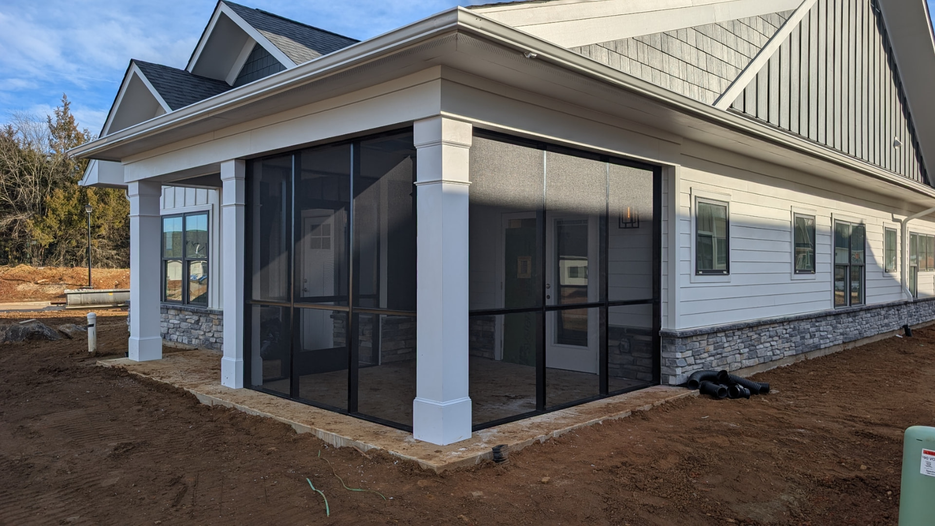 Screened Porch: Corner wrap screened porch in GREENVILLE, SC